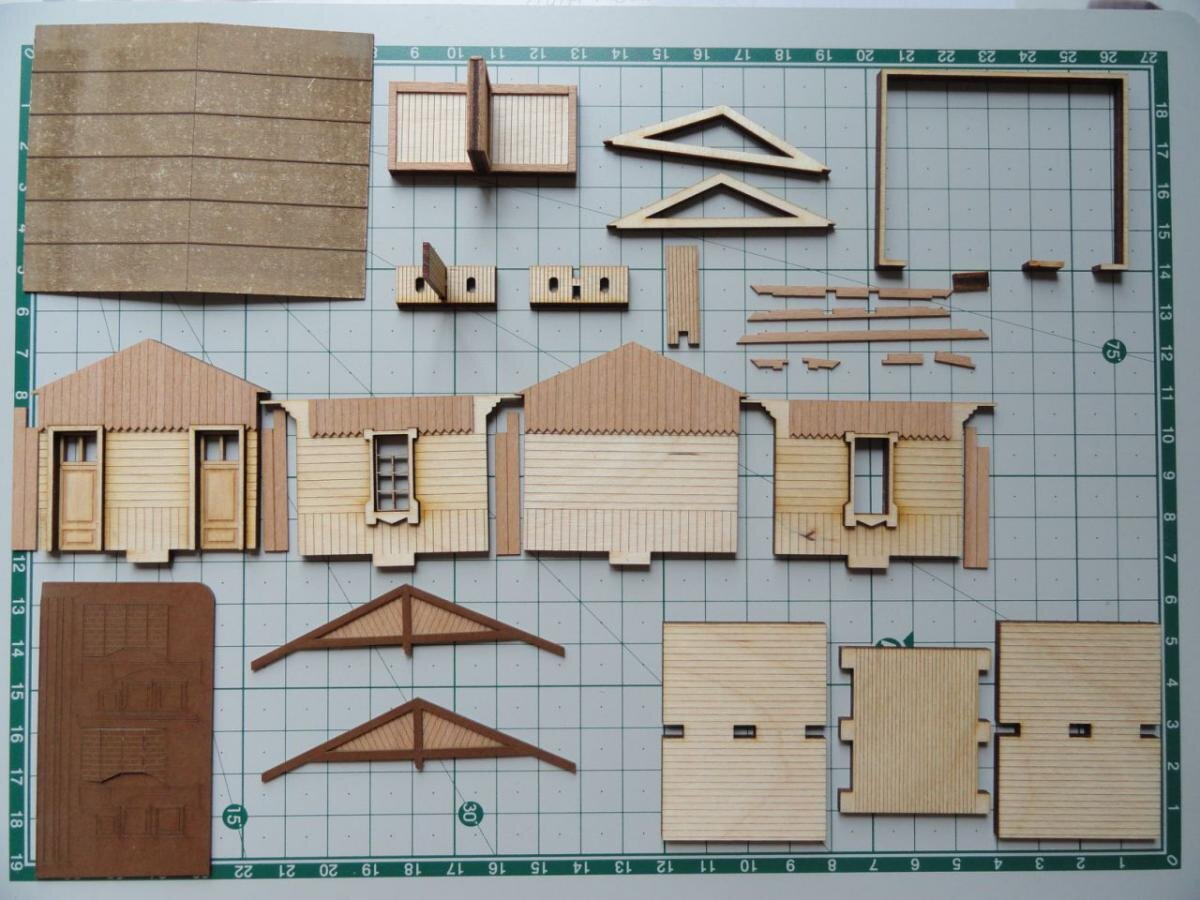 Деревянные домики из дерева в масштабе 1:87 | Железнодорожный моделизм |  Дзен