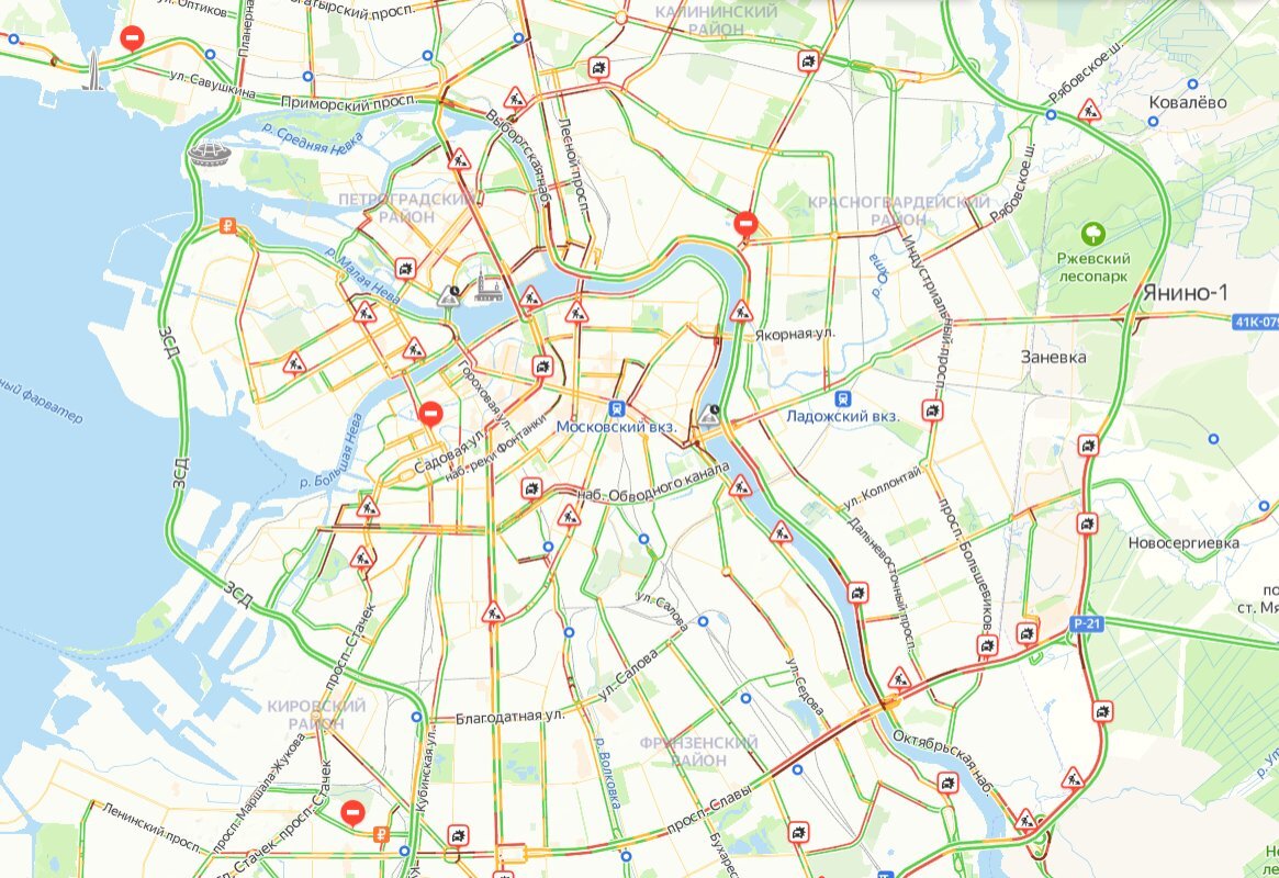 Карта санкт петербурга 2024 с улицами. Пробки в Санкт-Петербурге. Пробки в Питере. Автодорога над Питером. Категории дорог СПБ.