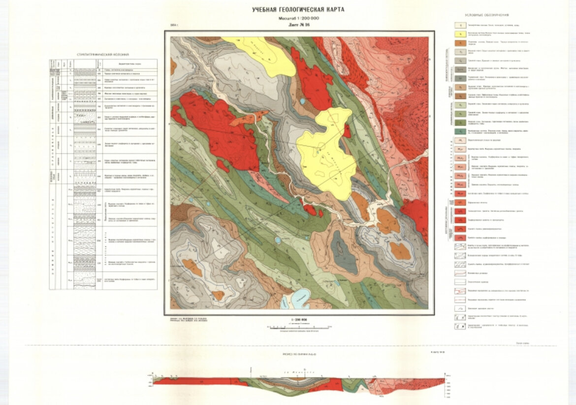 Учебная геологическая карта 1