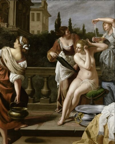 Артемизия Джентилески "Купание Вирсавии" (1650)