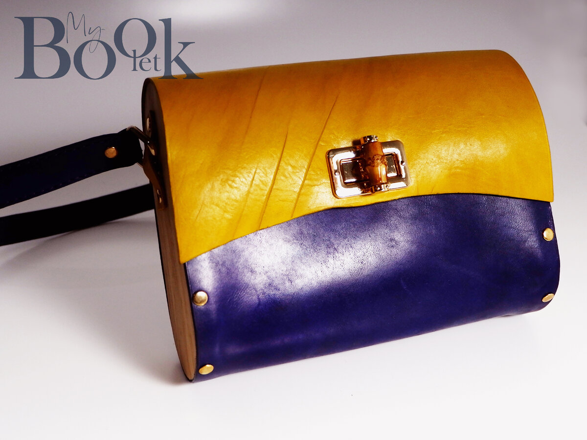 Сумка ручной работы из кожи и дерева