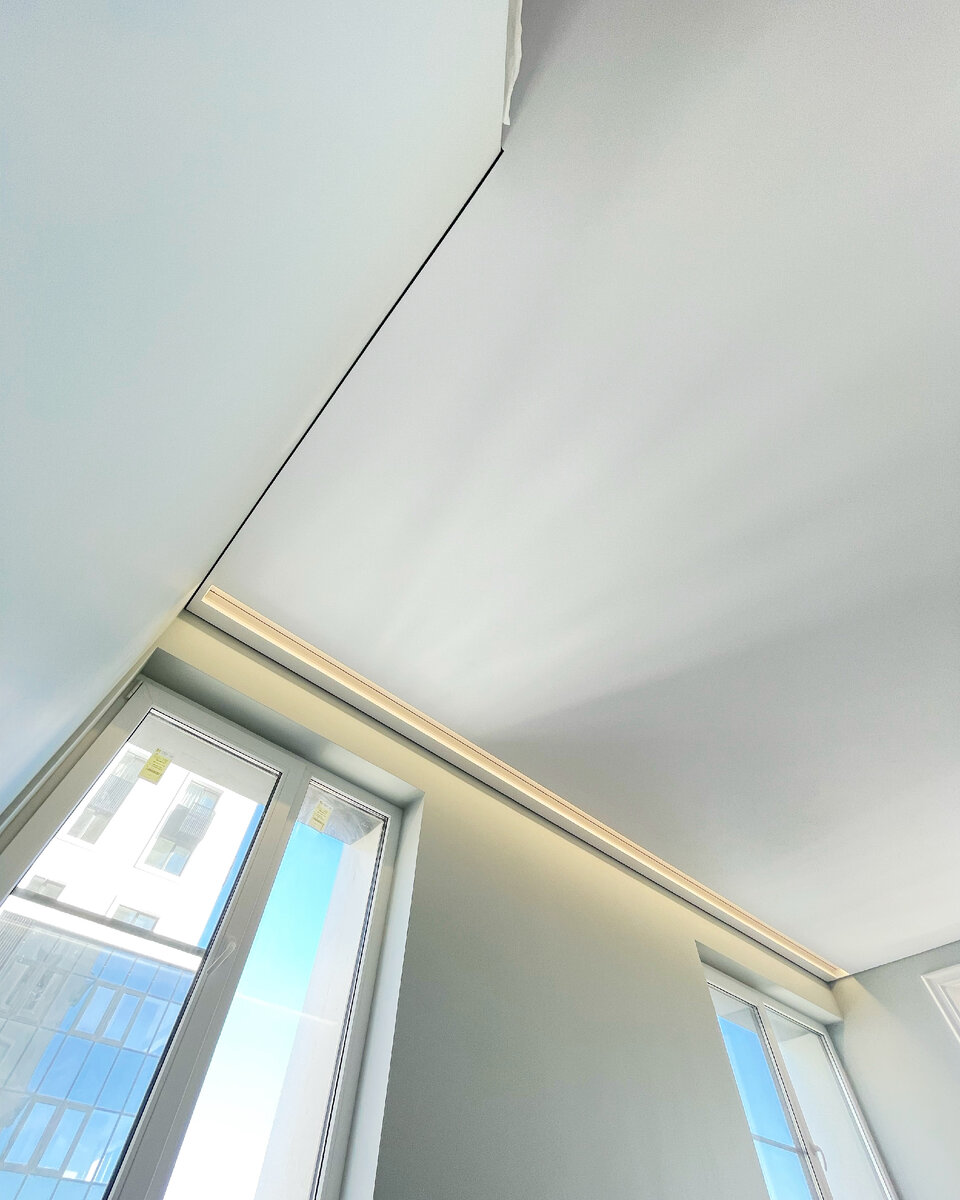 Ниша для штор с подсветкой 