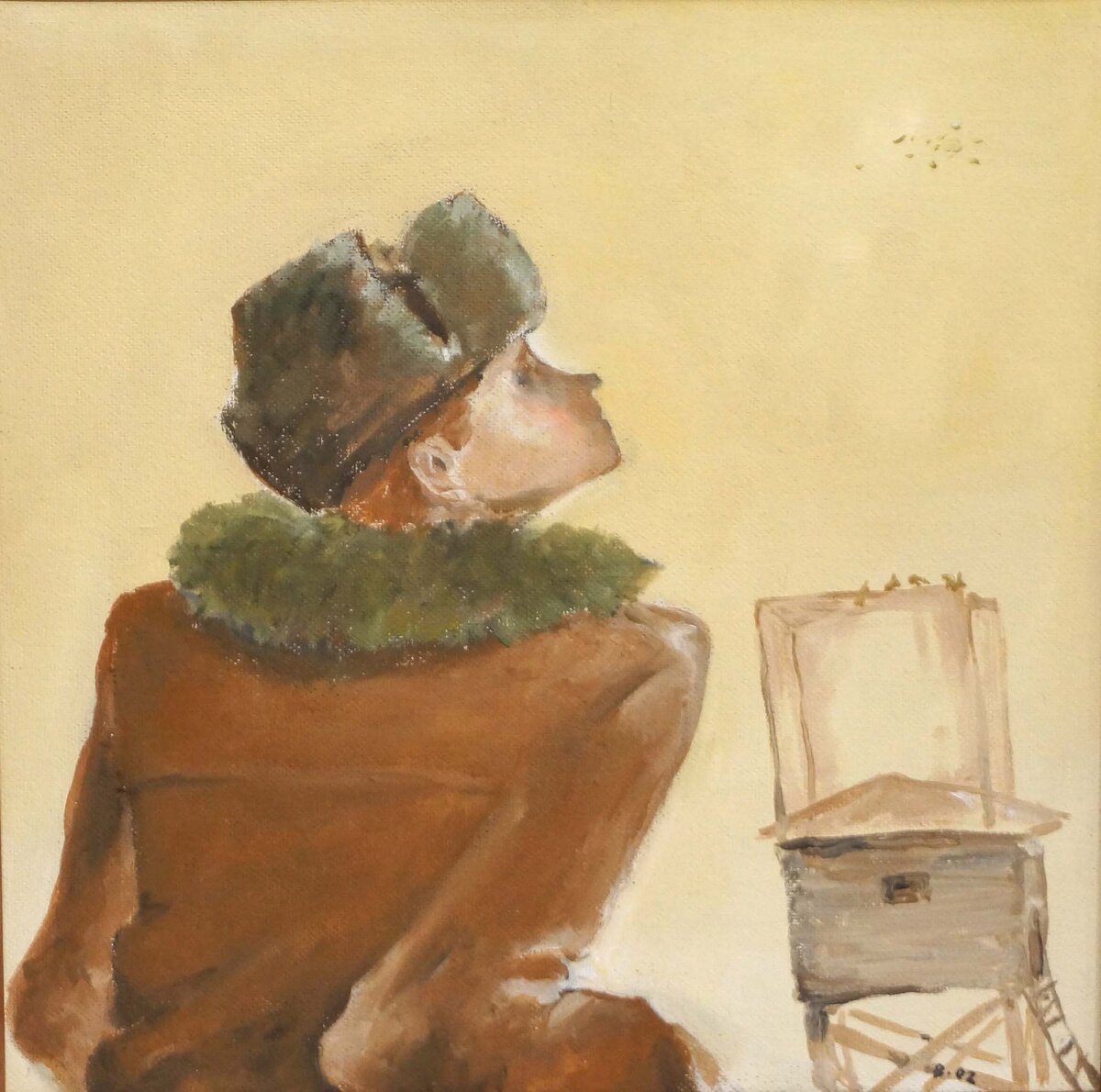  Махотин Виктор Стая голубей 50х50 оргалит масло 2002 г                                        #махотин_виктор
#евгений_ройзман
#выбралдорогунесворачивай