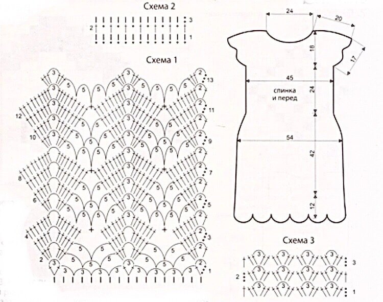 Вязаные платья крючком