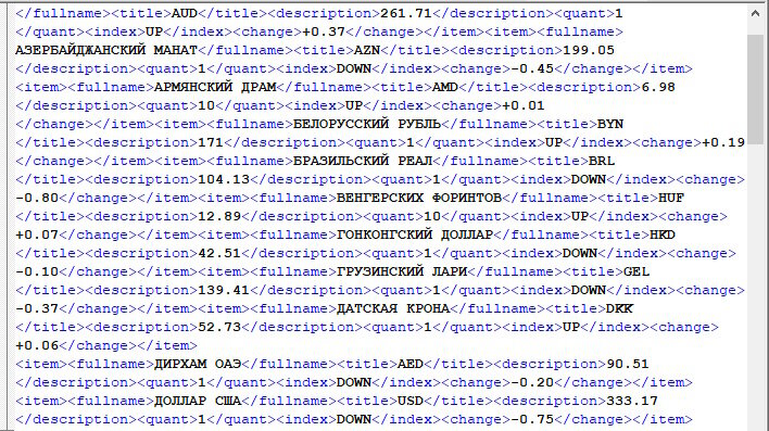 Полученный файл без структуры