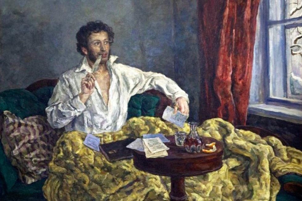 Картина П. Кончаловского "Пушкин, сочиняющий стихи"/ © tg-m.ru