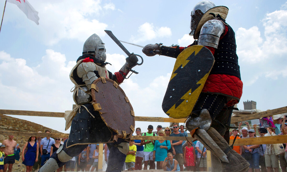 Рыцарский турнир // Фото: RIA Novosti, Сергей Мальгавко