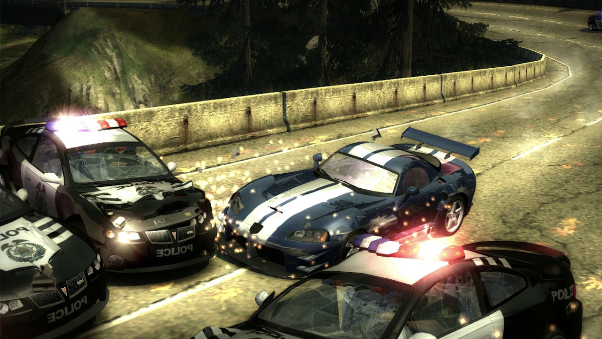 Игра где черная машина. NFS MW 2005 погоня. Гонки NFS most wanted. Most wanted погоня. Нед фор СПИД мост вантед 2005.