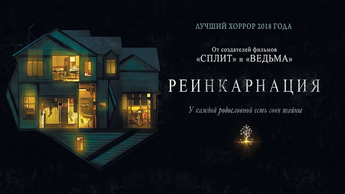 "Реинкарнация" - фильм ужасов режиссера Ари Астера, вышедший в 2018 году. Фильм рассказывает о семье Грэхемов, которые после смерти бабушки начинают раскрывать темные тайны своей родословной. Пока семья пытается справиться с утратой, их преследует серия тревожных событий, которые, похоже, связаны с прошлым их семьи. 
Фильм получил высокую оценку за свою тревожную атмосферу, исключительное исполнение и хорошо продуманный сюжет. Тони Коллетт великолепно исполнила роль Энни, матери семейства, чьи эмоциональные расстройства составляют основу сюжета. Фильм также примечателен использованием практических эффектов и кинематографических приемов для создания жуткой атмосферы.

В целом, "Реинкарнация" - обязательный к просмотру фильм для поклонников фильмов ужасов, которые пугают психологически. Однако следует отметить, что фильм содержит тревожный и графический контент и может подойти не всем зрителям.