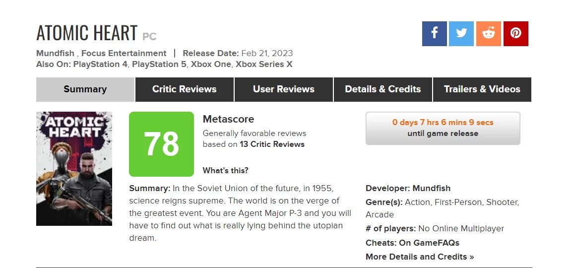 Atomic Heart - Metacritic