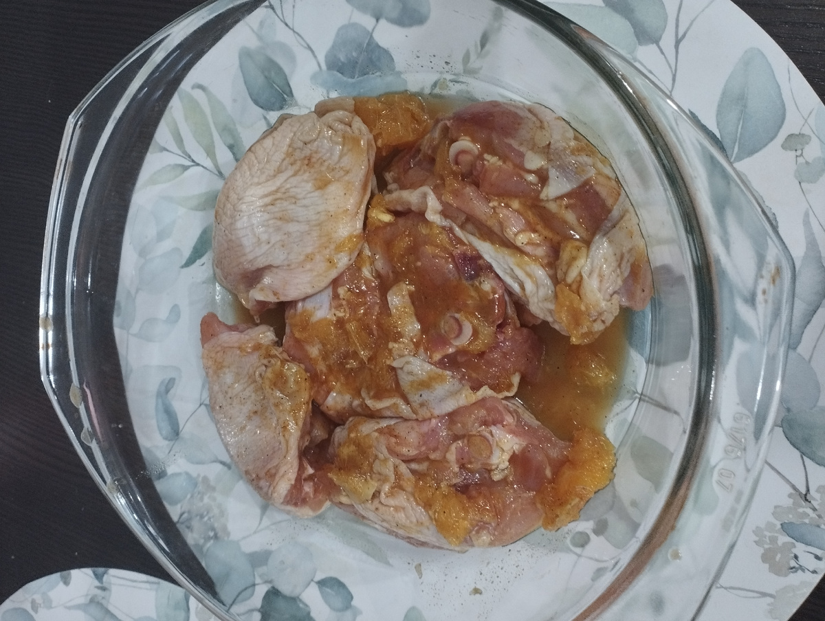 Это после ночного маринования перед духовкой. 