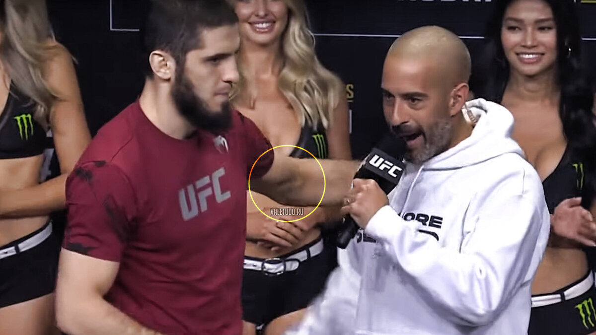 Следы на руке Махачева