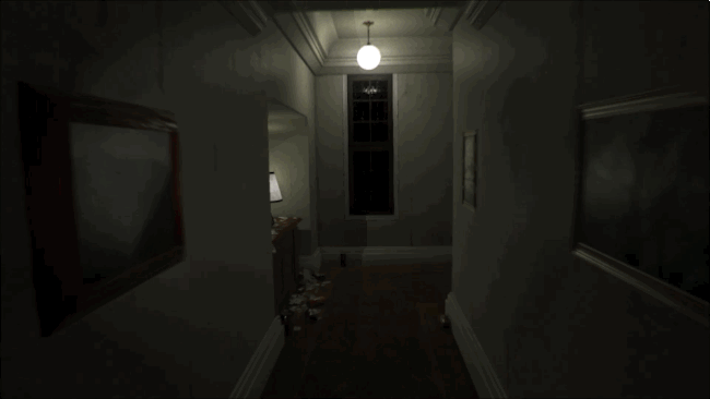 Страшная игра свет. Silent Hills p.t главный герой. Страшная комната коридор.