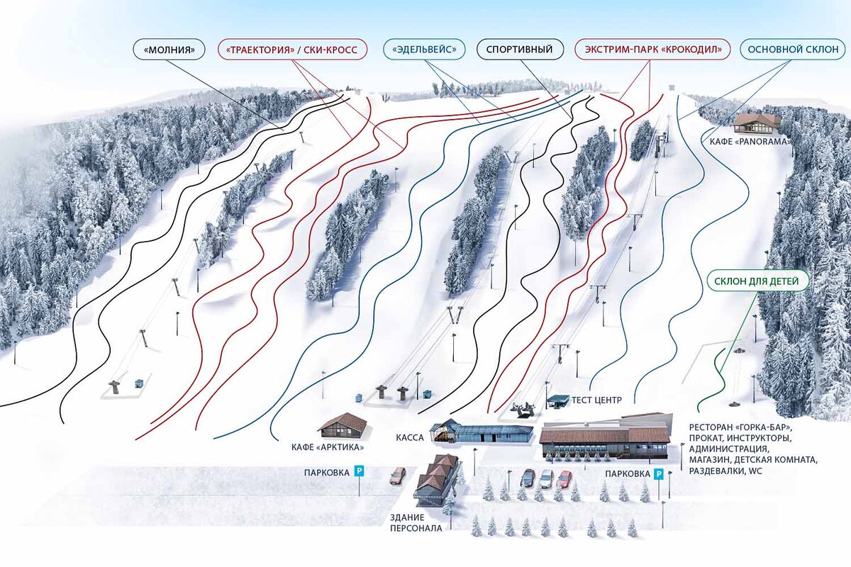 Коробицыно горнолыжный курорт схема трасс