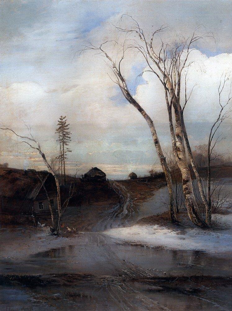 "Весна" Конец 1870-х - начало 1880-х. Саврасов Алексей Кондратьевич