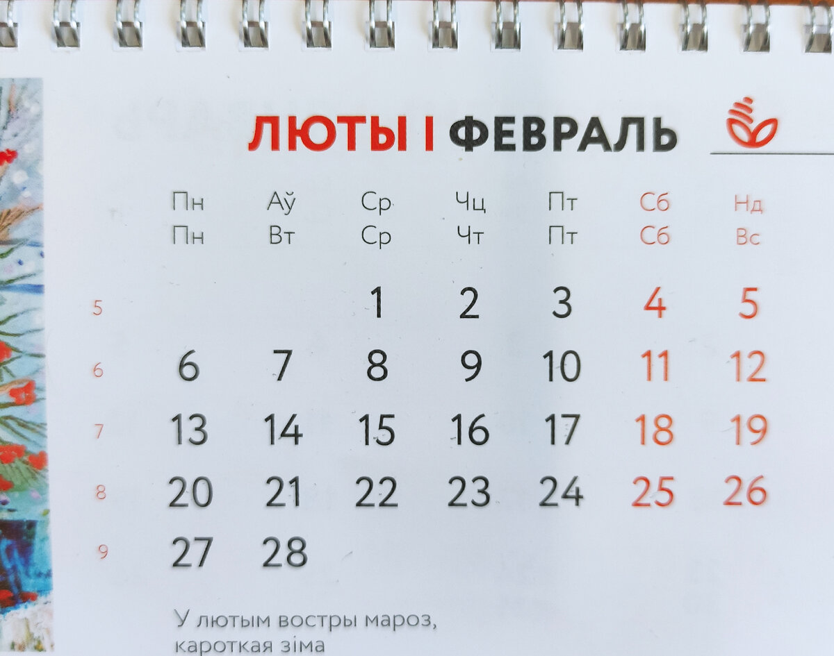 Настольный календарь автора.