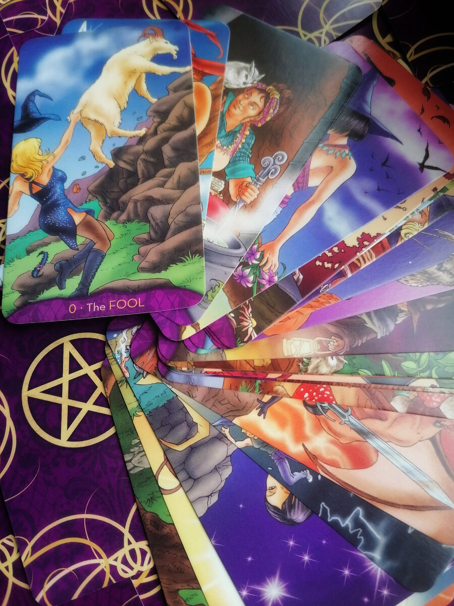 Старшие Арканы Таро Юных Ведьм (0-4).