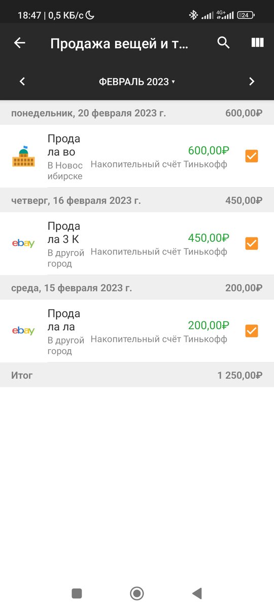 Мои фактические продажи 