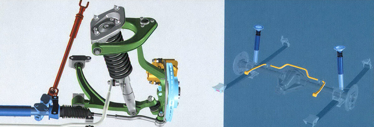 Переднюю подвеску сделали с амортизаторными стойками, задняя — рессорная получила, наконец, стабилизатор.