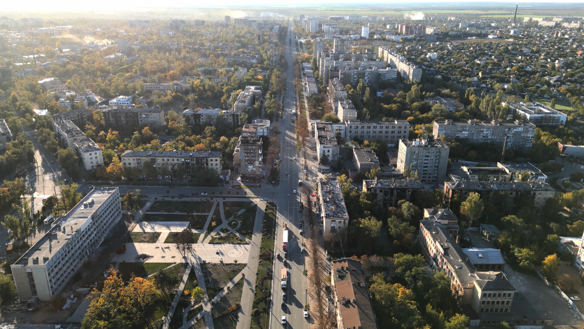 Мариуполь с высоты птичьего полёта, октябрь 2022г.
