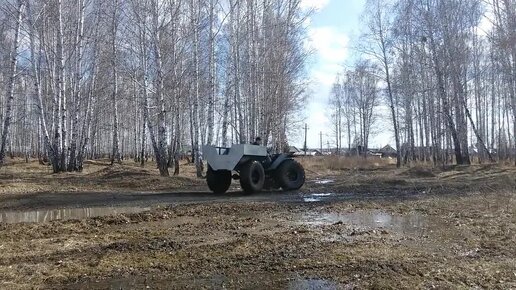 Вездеход на пневматиках Испытываю на прочность.