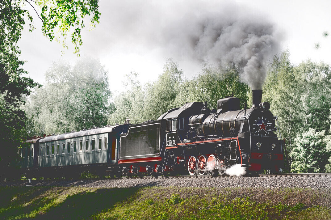 Так выглядела наша "кукушка" - ученический поезд. 1960-е