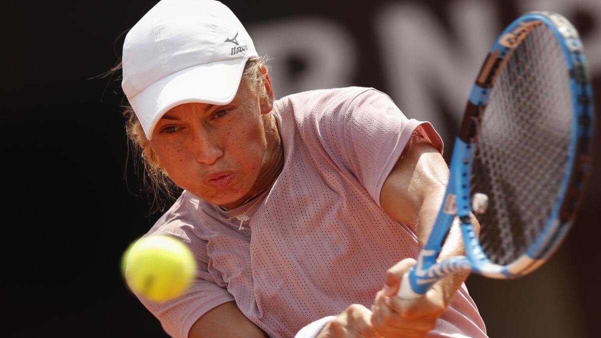    Теннисистка Юлия Путинцева:CLIVE BRUNSKILL/POOL/AFP via Getty Images