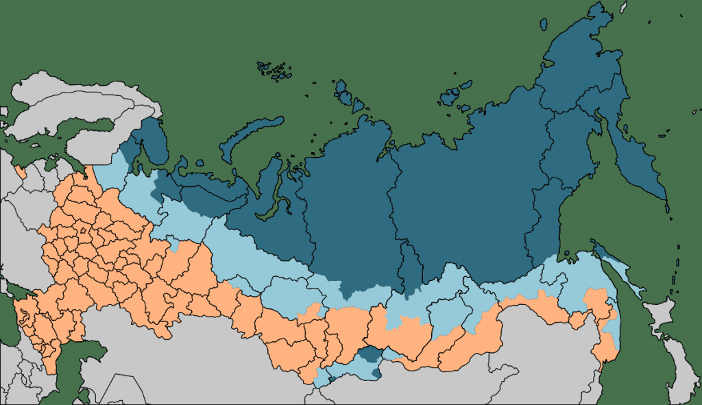 Районы крайнего севера и приравненные к ним