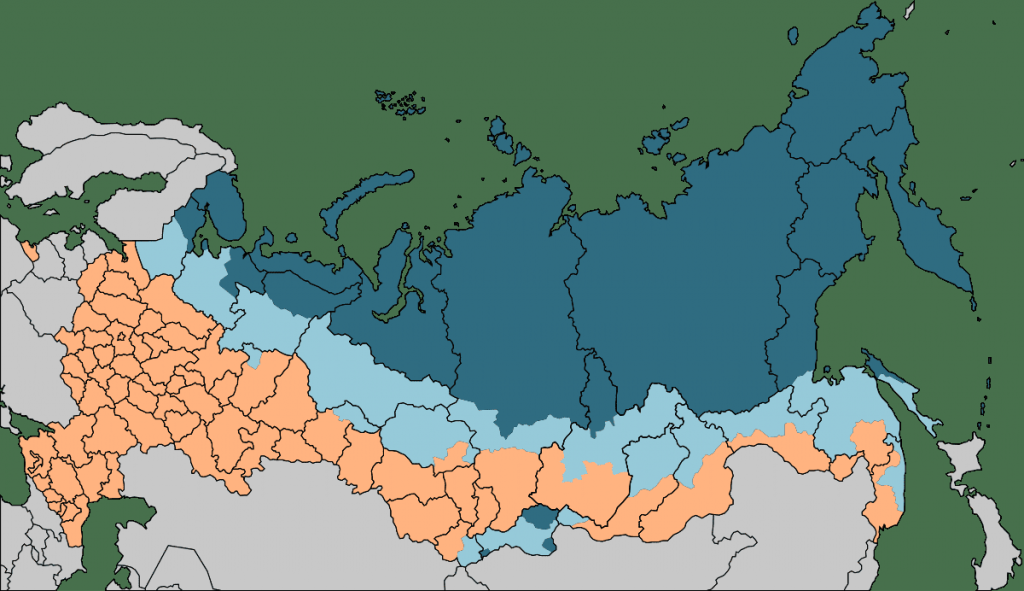 Сокращение районов крайнего севера