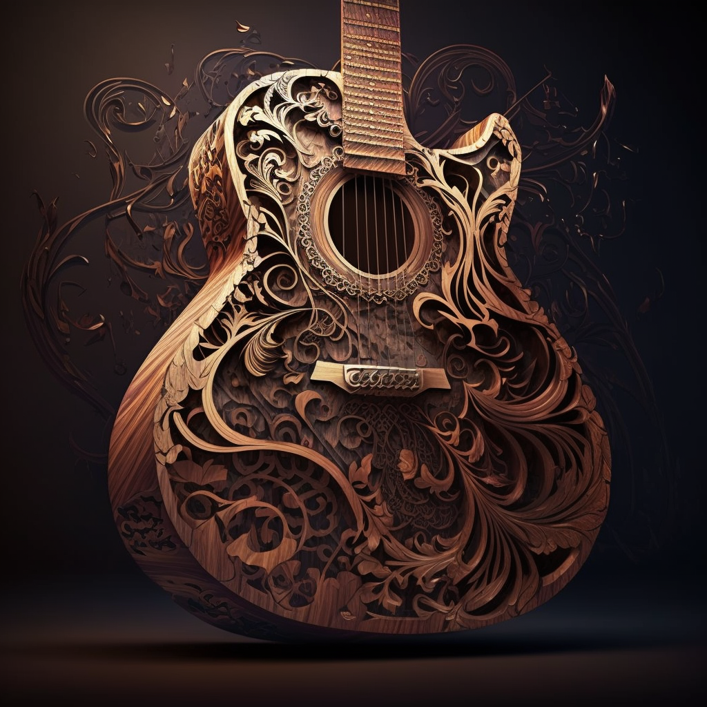 Эксклюзивная гитара (собственный рисунок)