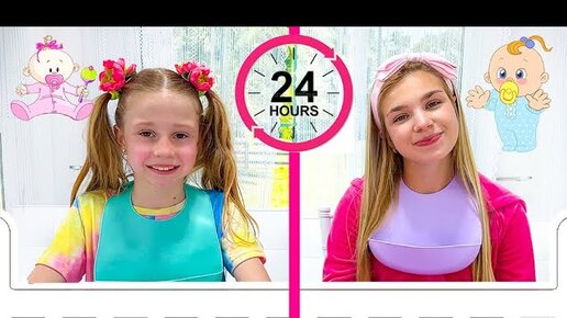 Nastya 24 Hours Baby Challenge and Other Fun stories