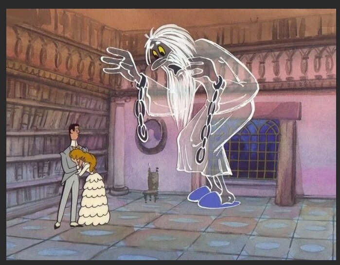 Кадр из мультфильма "Кентервильское привидение" по мотивам сказки О. Уайльда.