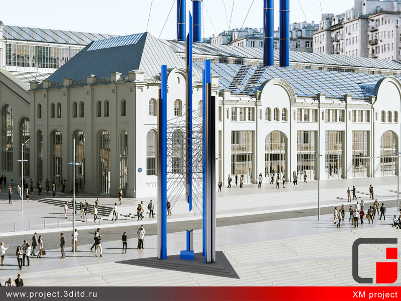 Альтернативный проект стеллы на Болотной набережной. Дизайнер - Павел Сапов.