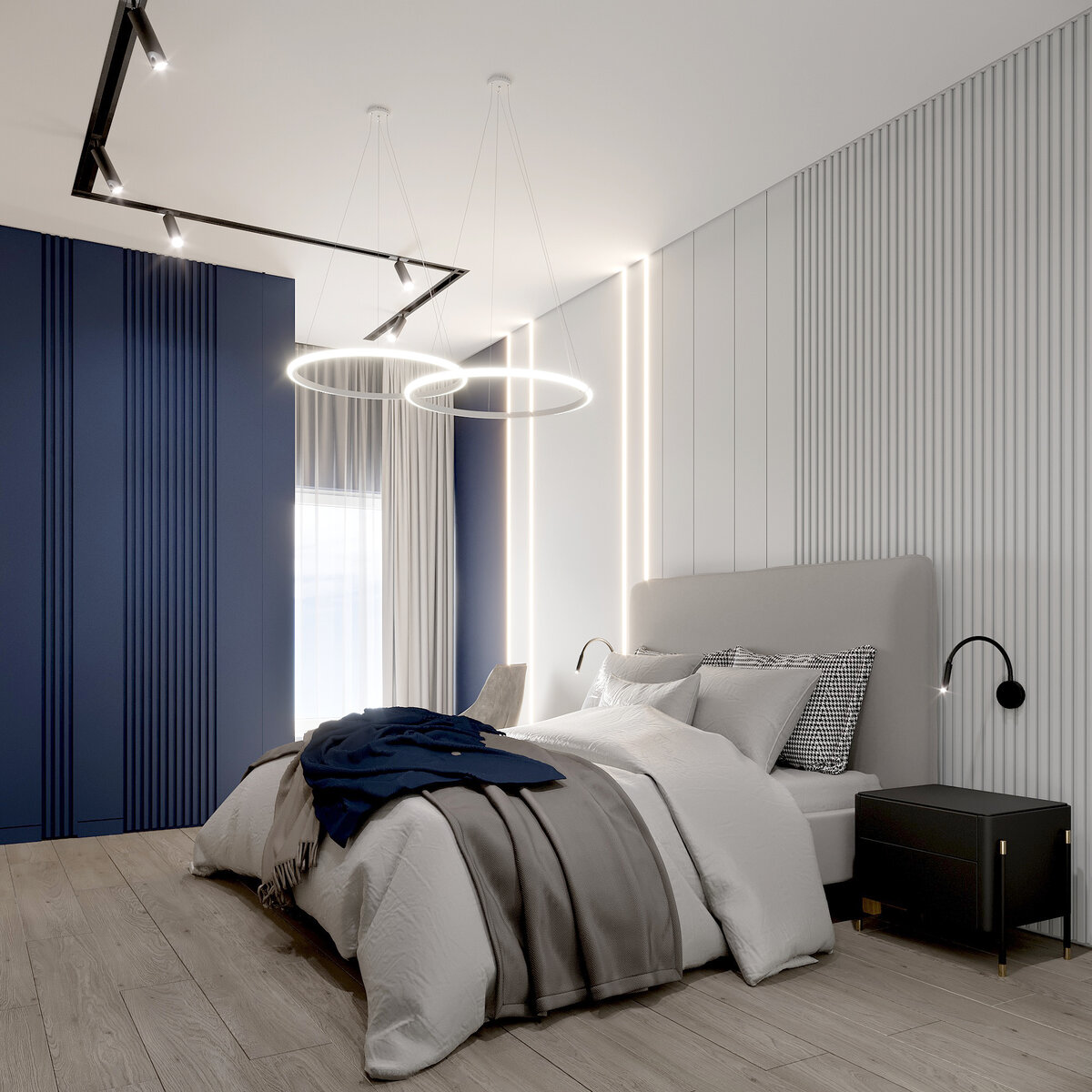 Кадр из дизайн проекта квартиры в ЖК «Аквамарин» (г.Владивосток)