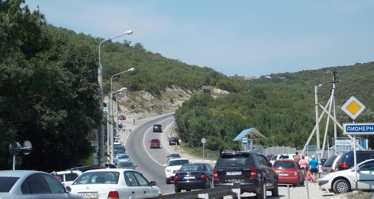 Дорога Анапа-Сукко и п. Пионерный