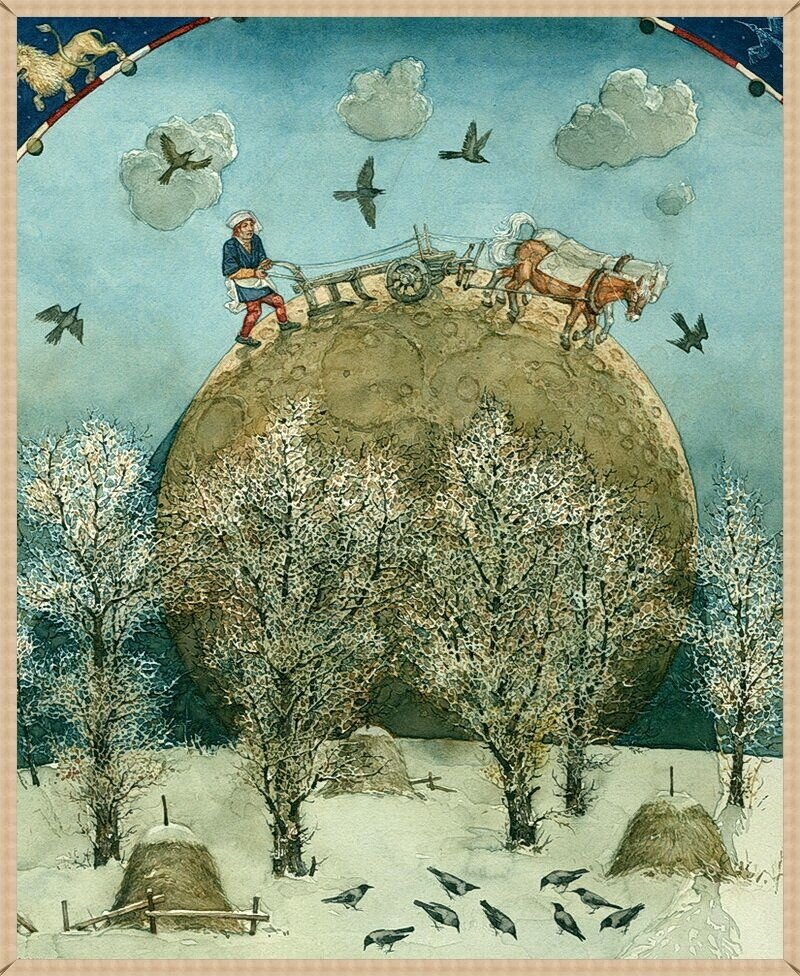 Konstantin Kalynovych. Весна на луне. Акварель.