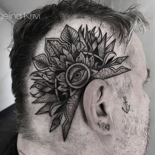 Татуировки на голове