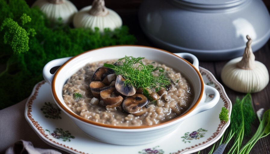    Гречневая каша с шампиньонами