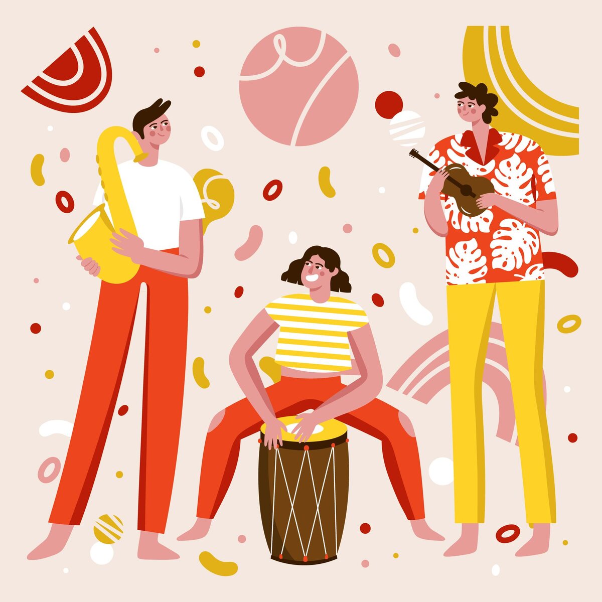 <a href="https://ru.freepik.com/free-vector/modern-people-doing-cultural-activities_9469246.htm#query=flat%20illustration&position=33&from_view=keyword&track=ais">Изображение от pikisuperstar</a> на Freepik