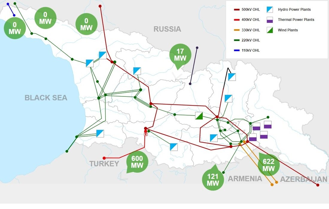 Карта осадков тбилисская