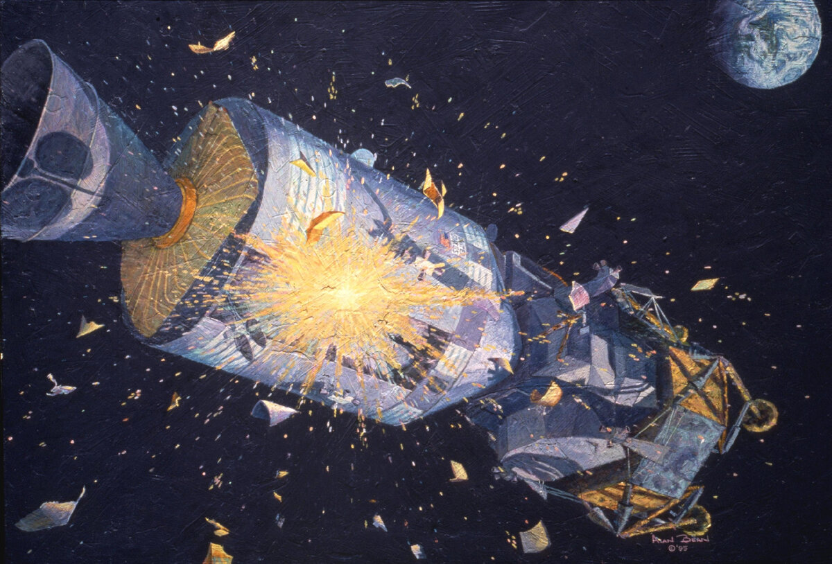 По одной из версий произошла поломка на "Аполлон-13".
Источник фото: https://sun9-86.userapi.com/impf/c849228/v849228104/e17f3/09ySet9-IjI.jpg?size=2560x1719&quality=96&sign=b2dca932a17bad93a47182e54646d141&c_uniq_tag=wPtOzR4HwisYKcNu6BGrjsaXs5SkQtHi3FmReL5dEGM&type=album