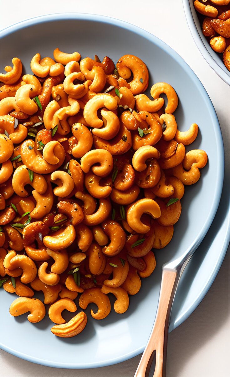 Жареные кешью с медом и розмарином