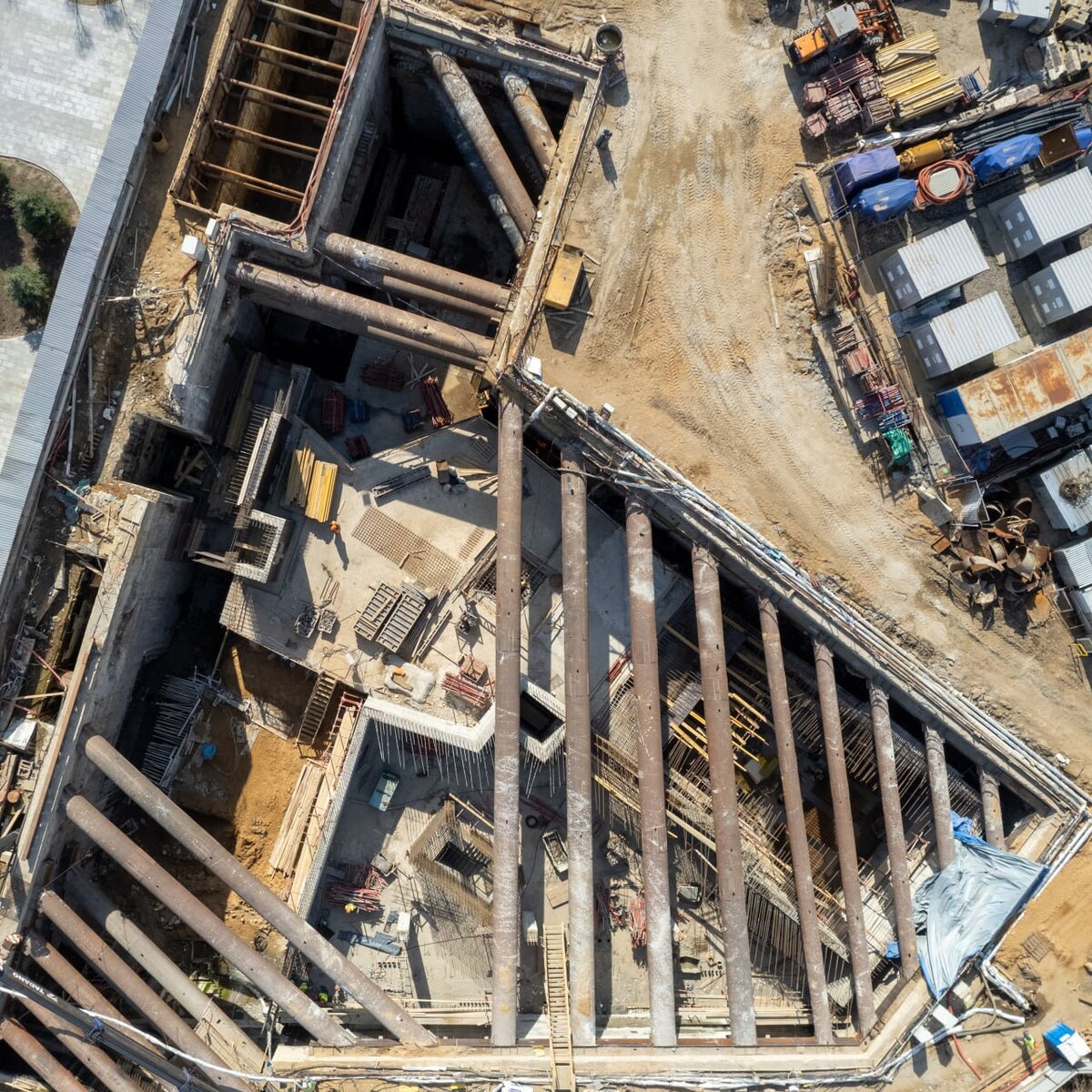 📷 2: Строительство пересадки на перспективную станцию «Кленовый Бульвар» 🏭 Бирюлевской линии
