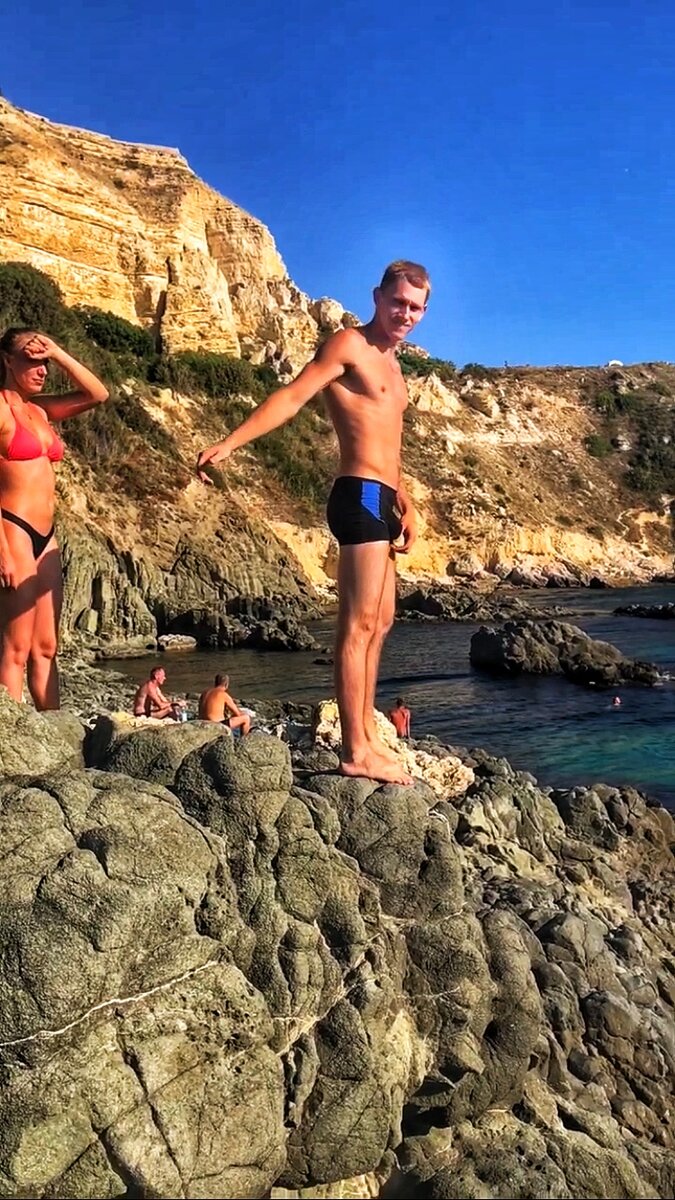 Мыс. Фиолент. Крым. Прыгаю со скалы