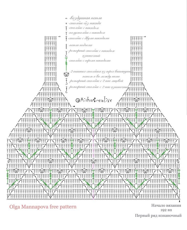 Вязаный топ схема 2022