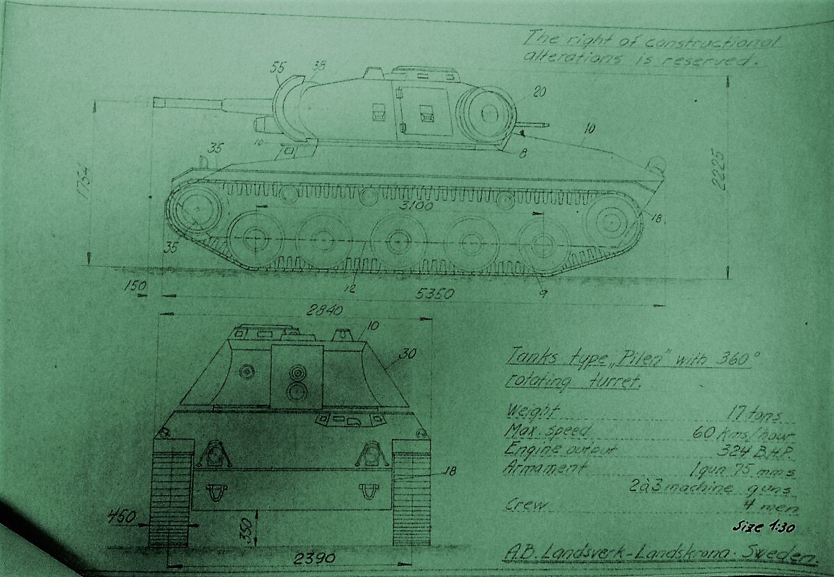 Танк Strv m/42 и другая бронетехника шведского производства.