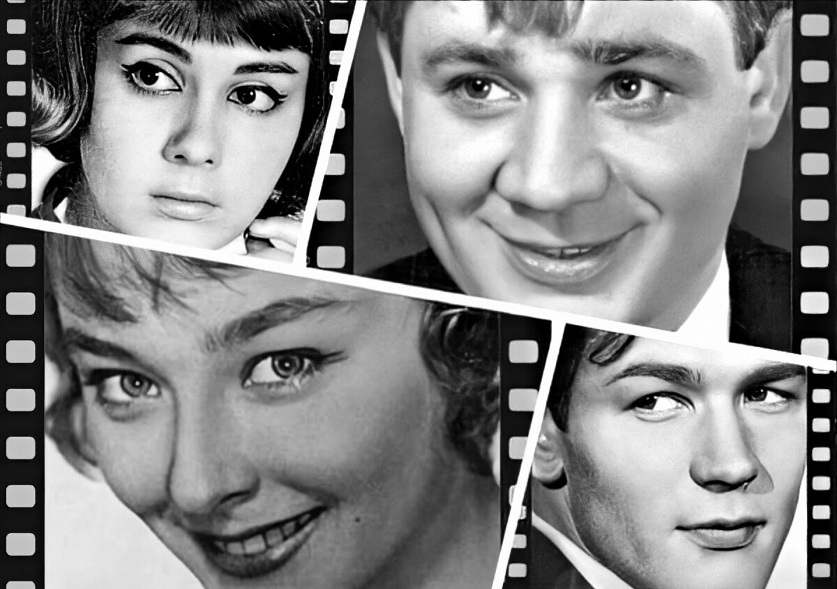 мой фотоколлаж - Старые снимки легендарных советских артистов. Назовите их имена. Тест