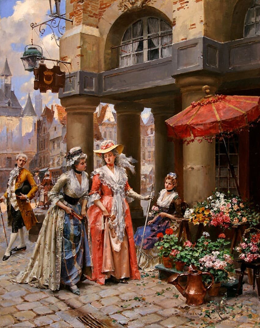 Улицы старого Парижа. Henry Victor Lesur