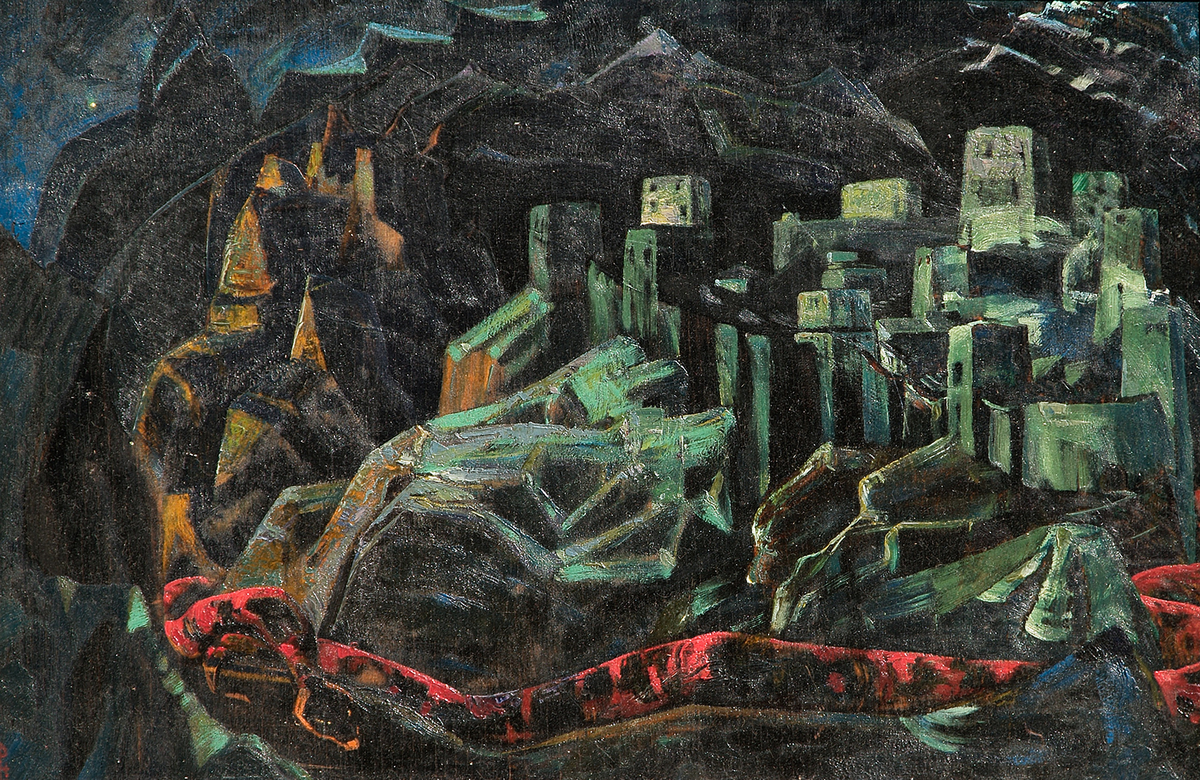 Град обреченный, 1914, Николай Рерих, Музей Николая Рериха, Нью-Йорк, США