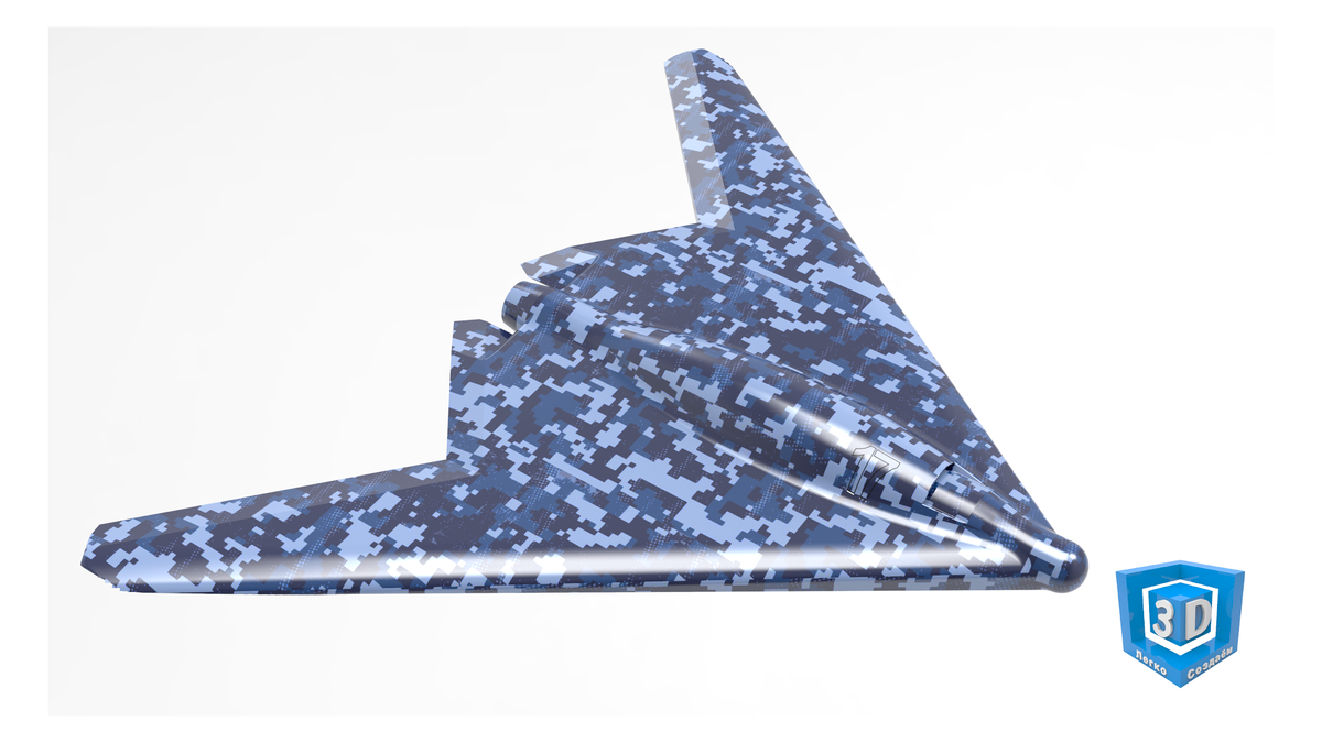 Рендор 3D модели БПЛА